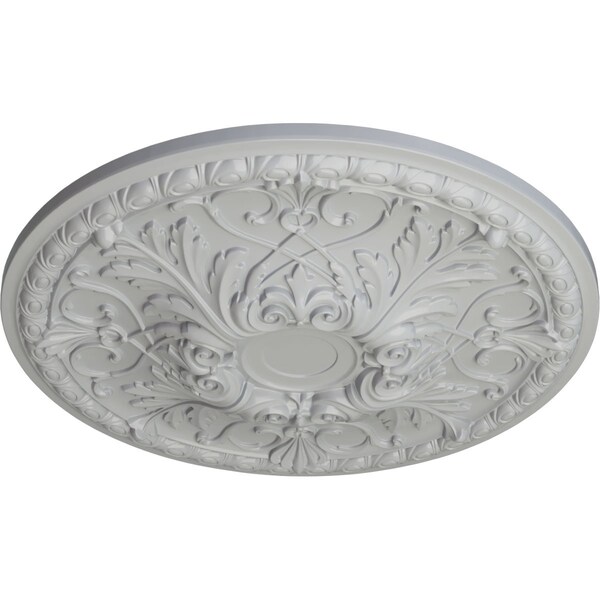 Tristan Ceiling Medallion (Fits Canopies Up To 6 1/4), Hand-Painted Frost, 32 3/8OD X 3 1/2P